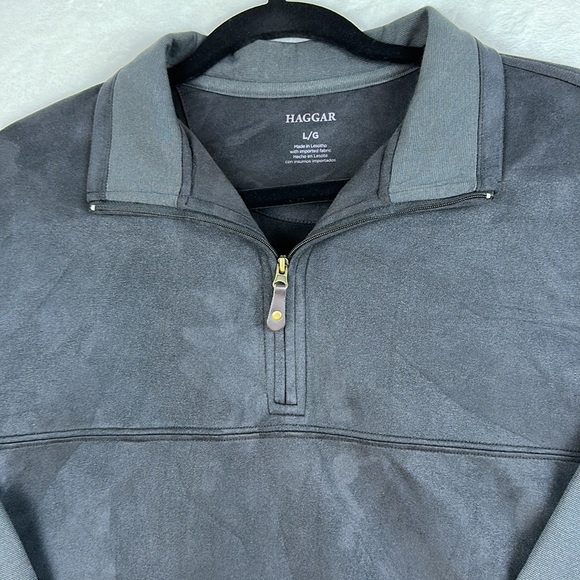 Haggar Men’s Pullover Sweater Black Size Large - Picture 3 of 11